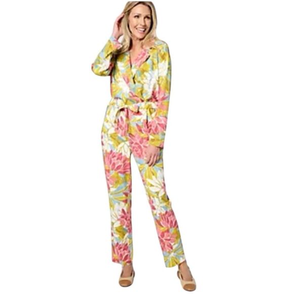 BEAUTIFUL by Lawrence Zarian The JJ Regular Draped Belted Jumpsuit Pink Lotus 6 - Picture 8 of 8